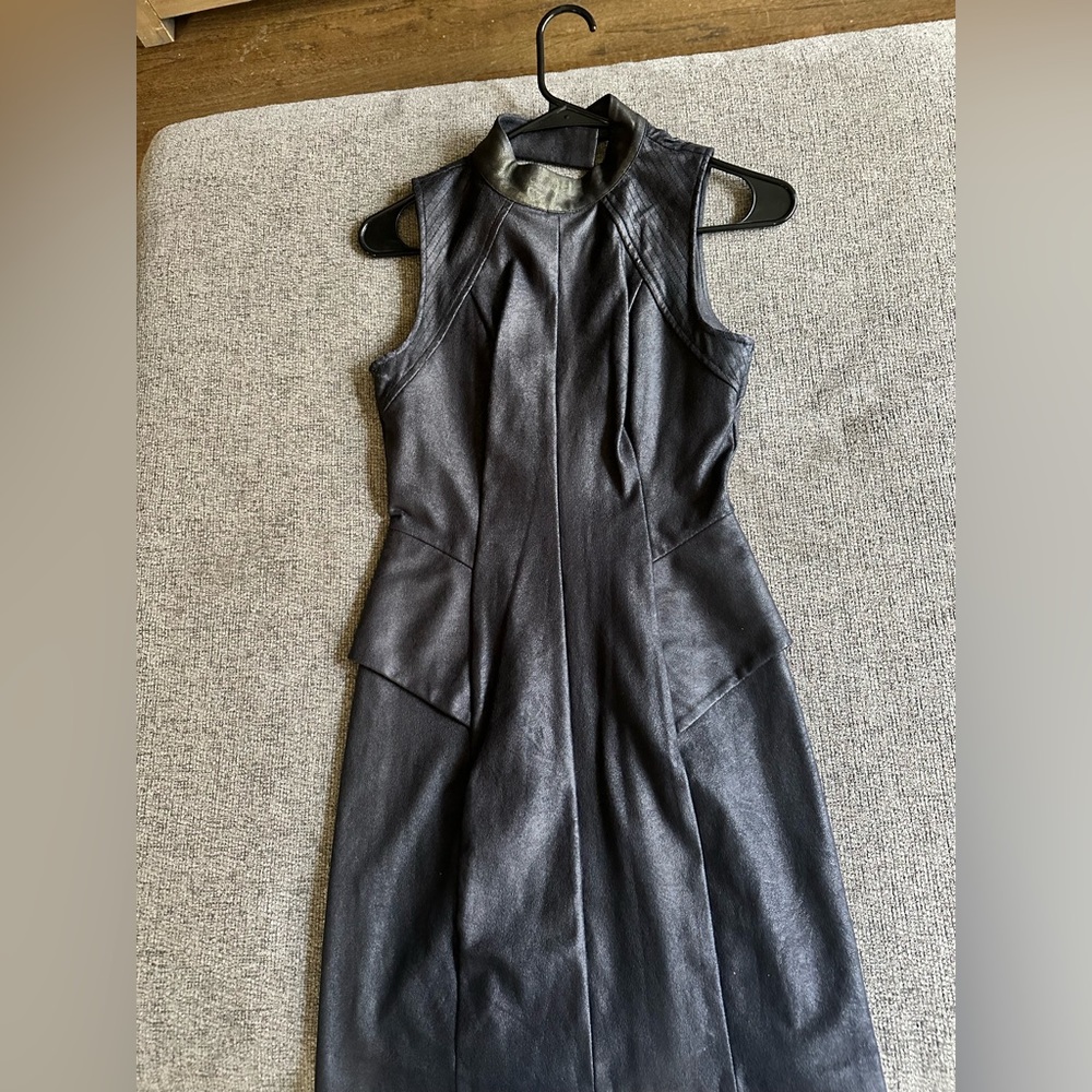 Guess Black Faux Leather Minidress - Picture 4 of 4